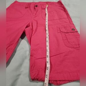 Pink Cargo Capri Pants for Women